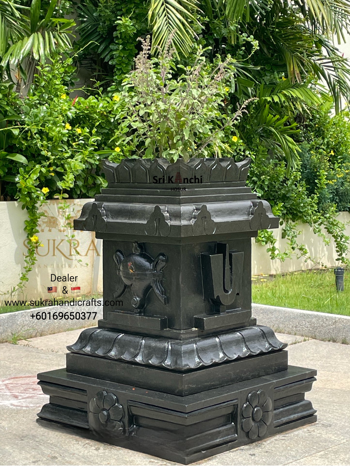 Black stone Brindavan Top with Vaishnava signs